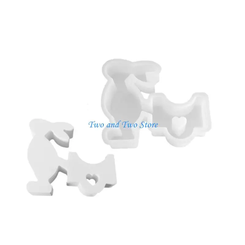 

HX6F Unique Rabbit Shaped Mould Silicone Mold Cake Soap Casting Molds Decors