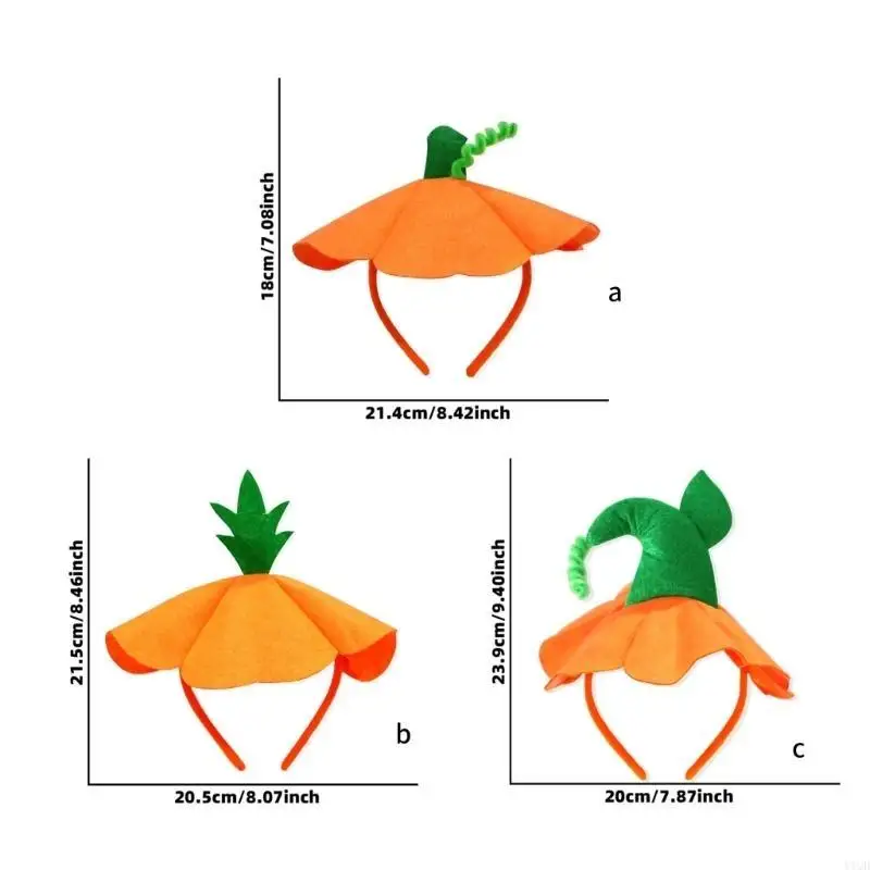 Chapeau citrouille célébration d'halloween, bandeau, couvre-chef dessin animé pour enfants adultes