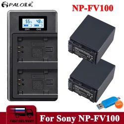 PALO NP-FV100 NPFV100 NP FV100 kamera bateria do Sony HDR-CX700E PJ50E 260E NP-FV30 NP-FV50 NP-FV70 FV90 FV120 NEX VG20E VG30E