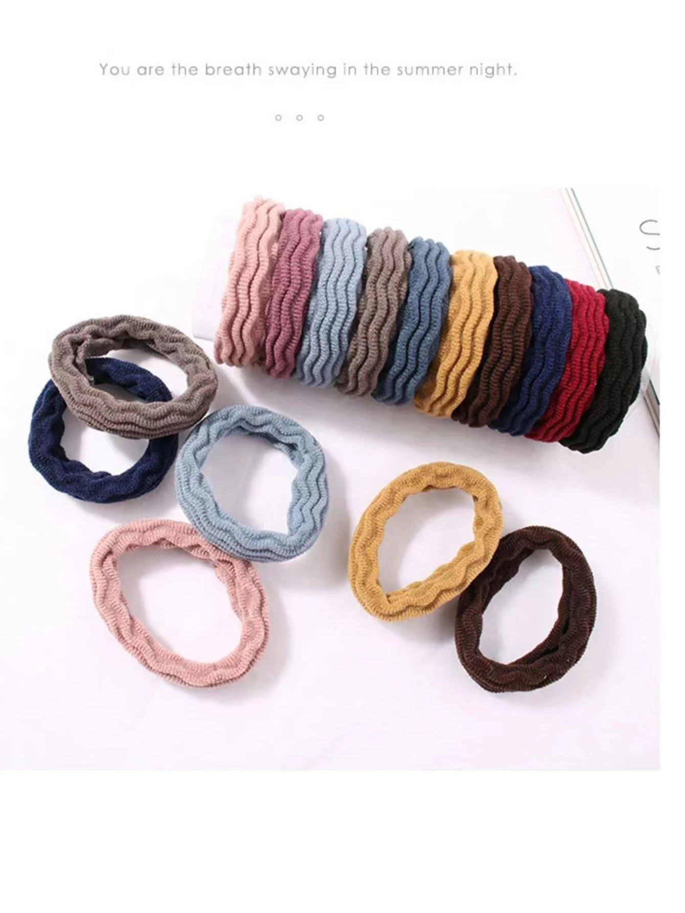 10/20/30/50Pcs Girls Colorful Hair Bands Set Nylon Elastic Rubber Band Children Ponytail Holder Scrunchies Kids Hair Accessories