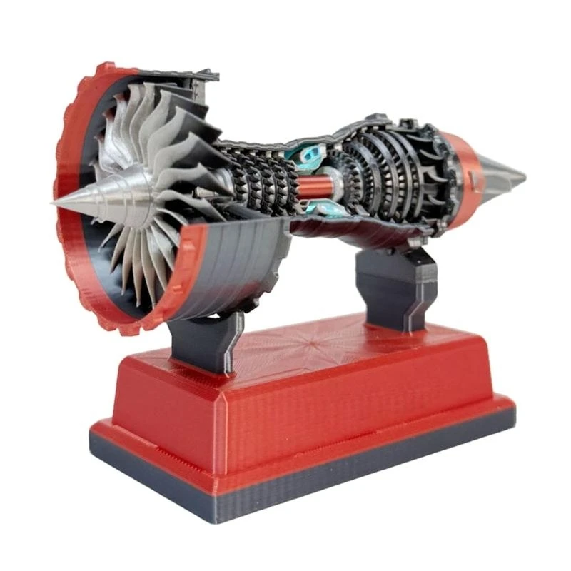 Jet Engine Model TR900 Miniature Turbofan 3D Printing Toy Suitable for Teens Learning and Fun with Rotatable Feature