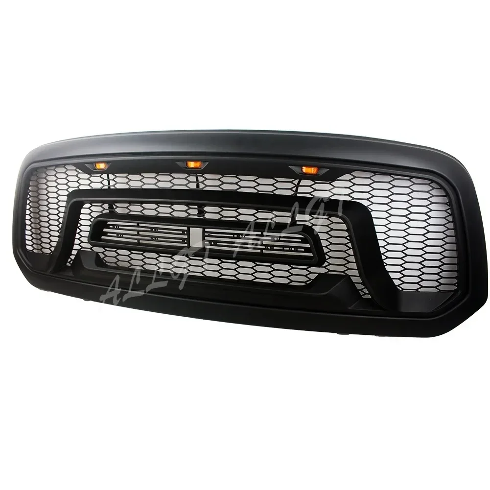 Front Grill Rebel Style Hood LED Light Upper Honeycomb Billet Faceflit For Dodge Ram 1500 2013 2014 2015 2016 2017 2018