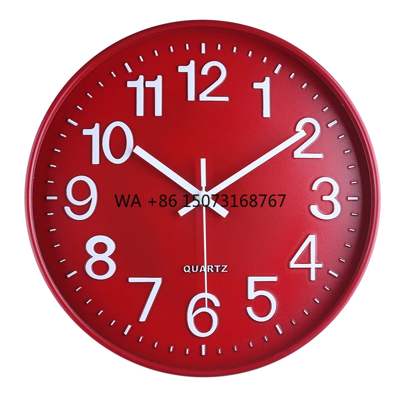 

Часы настенные Современный Простой Круглый Дизайн Дешевая Акция Пластиковые Настенные Часы