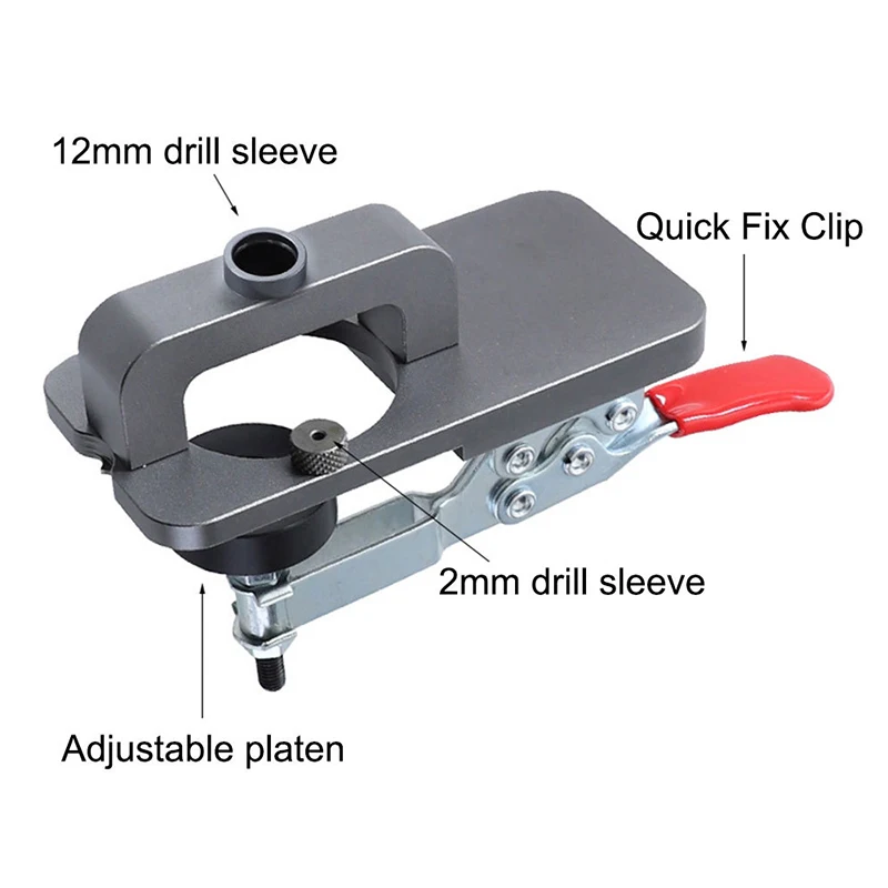 Imagem -02 - Dobradiça Chato Jig Kit Abridor de Furos Modelo Perfurador Localizador Gabinete Móveis Perfuração Ferramentas para Trabalhar Madeira 35 mm