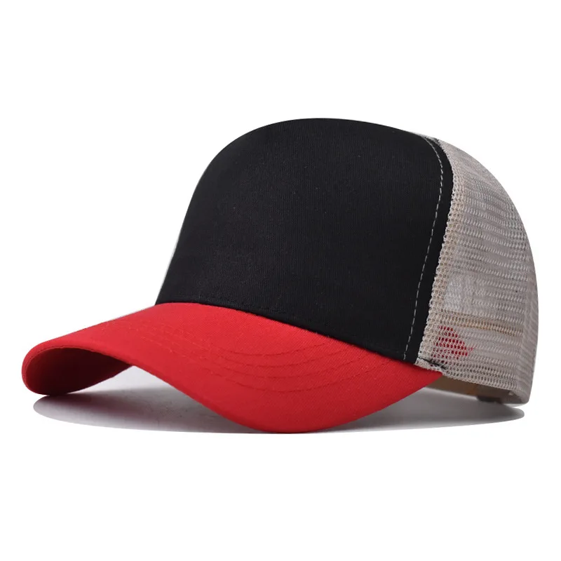 Neue 5-teilige Mesh-Baseballkappe für Erwachsene, Hip-Hop, gebogene Snapback-Hüte, Sommer-Sonnenschutz, Sonnenhut, einfache Trucker-Kappe, Werbung – Detail 8