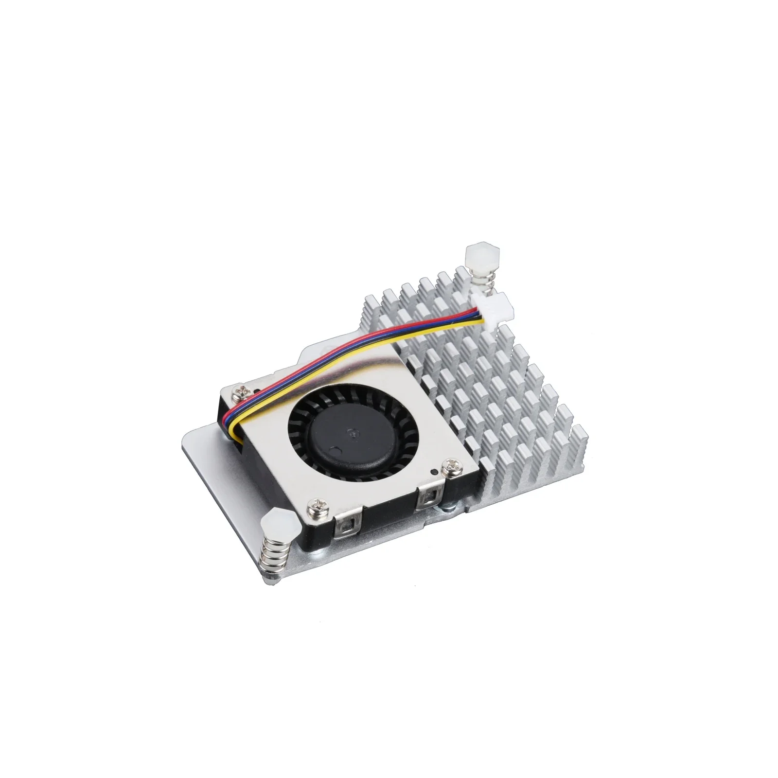 1×Official Raspberry Pi Active Cooler Fan Anodized Aluminum Heatsink Silver DC 5V Support PWM Speed Control For Raspberry Pi 5