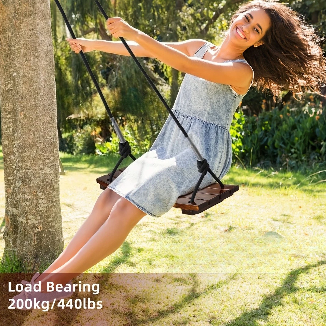 Houten hangende schommelset voor volwassenen Buitenachtertuin Entertainment 16,9 x 7,9 x 0,5 inch Duurzaam spelhouten frame voor comfortabel