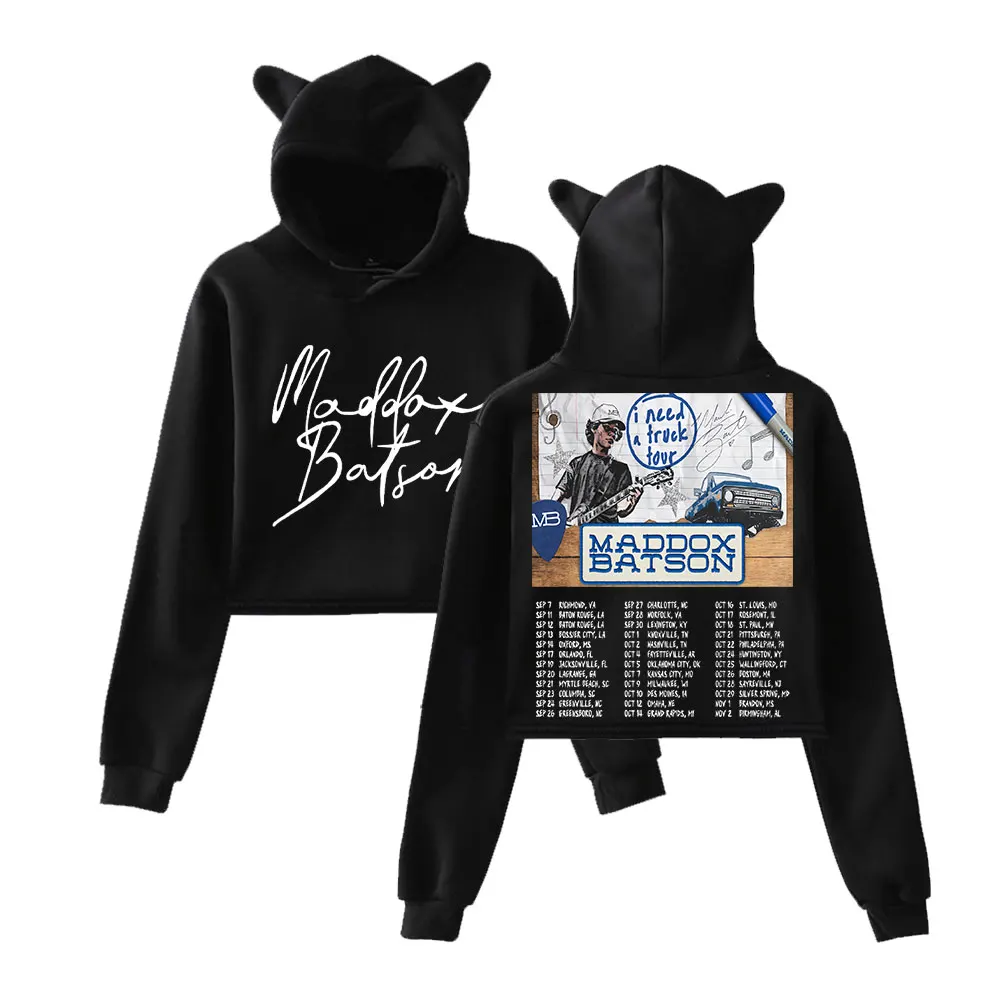 Maddox Batson I Need A Truck Tour moda pulóver mujer orejas de gato Sudadera con capucha sudaderas de manga larga ropa de mujer