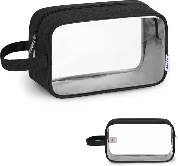 

Прозрачные дорожные косметички для туалетных принадлежностей для мужчин и женщин, прозрачная косметичка на молнии, органайзер для макияжа
