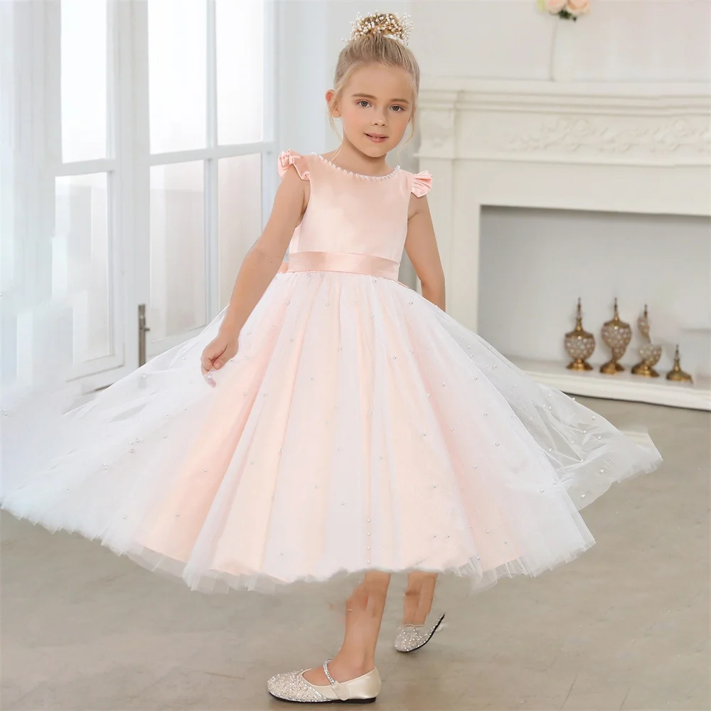 

High Quality Customized Flower Girl Dresses for Wedding Birthday Party Gowns Princess Kids Prom Dress