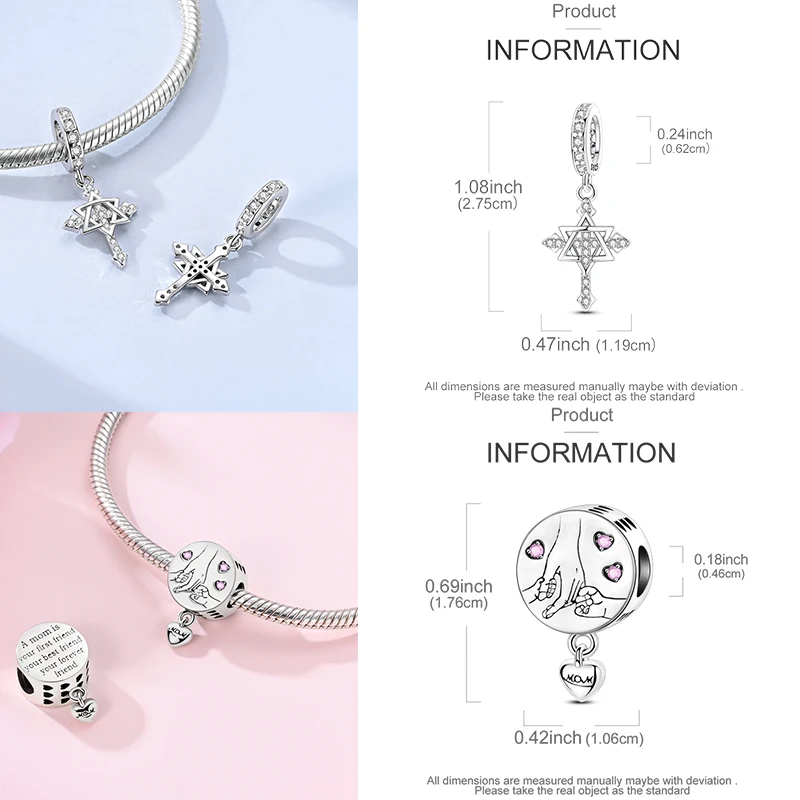 10 Stück 925 Sterling Silber Charm-Perlen Schmetterling Kleeblatt Elefant Baum des Lebens Original DIY Armband Halskette Schmuckherstellung – Detail 15