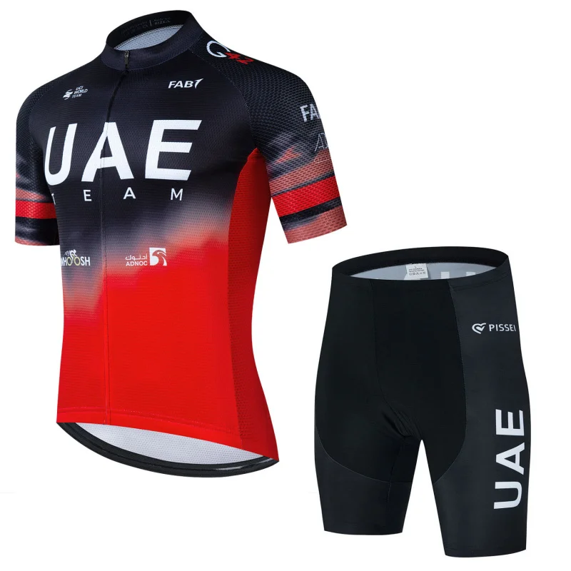 UAE Short Sleeve Cycling Jersey Summer Men and Women Quick-Dry Breathable Cycling Jersey Road Bike Bicycle Jersey Factory