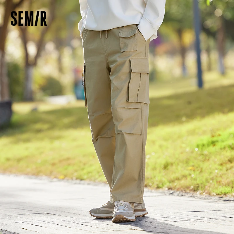 

Semir 2024 Casual Trousers For Men 2024 Spring New Solid Color Simple Daily Straight Pants Fashionable Outdoor Overalls Trend