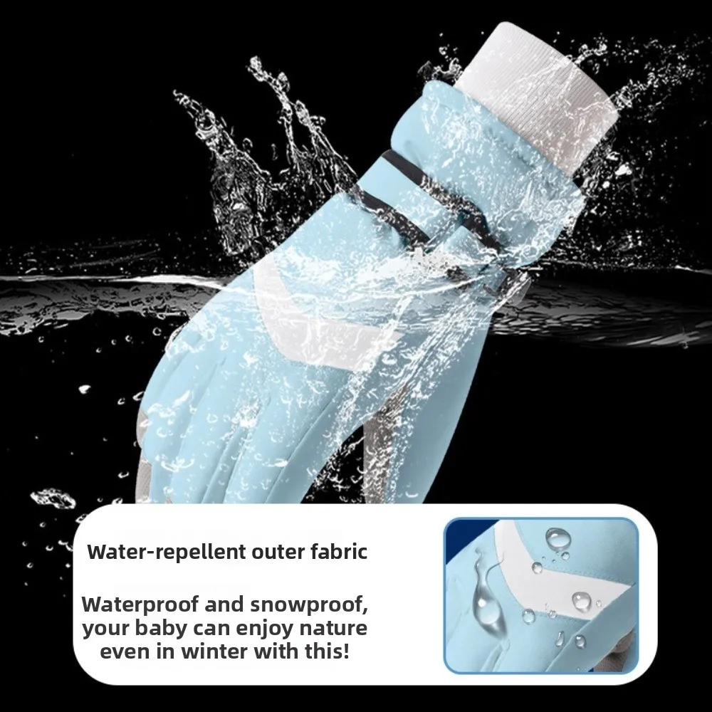 Nuovi guanti invernali impermeabili con impugnatura antiscivolo Guanti da snowboard antivento Guanti caldi addensati traspiranti per ragazze dei ragazzi