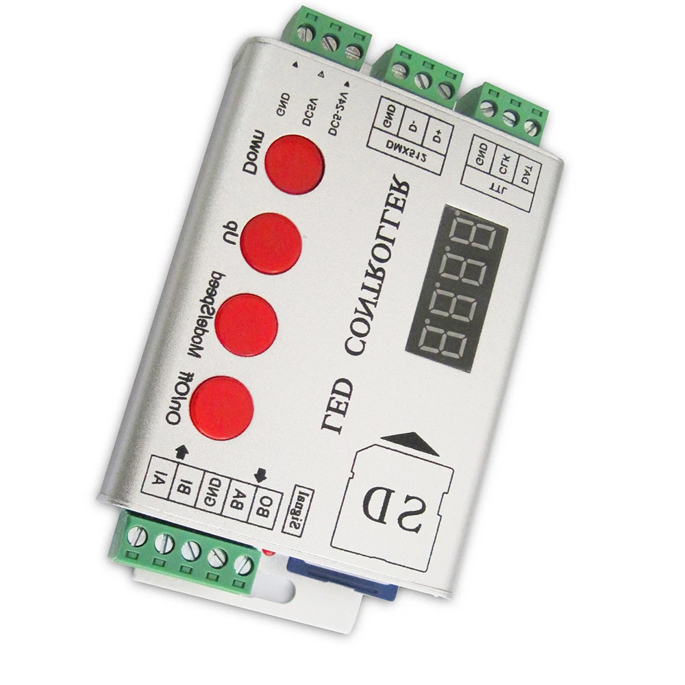 APA102C WS2812B WS2811 RGB RGBW LED RF Pixel Controller 3W 2048 pixels SD Card Support DMX DMX512 Console RJ-FSD-1000B DMX512