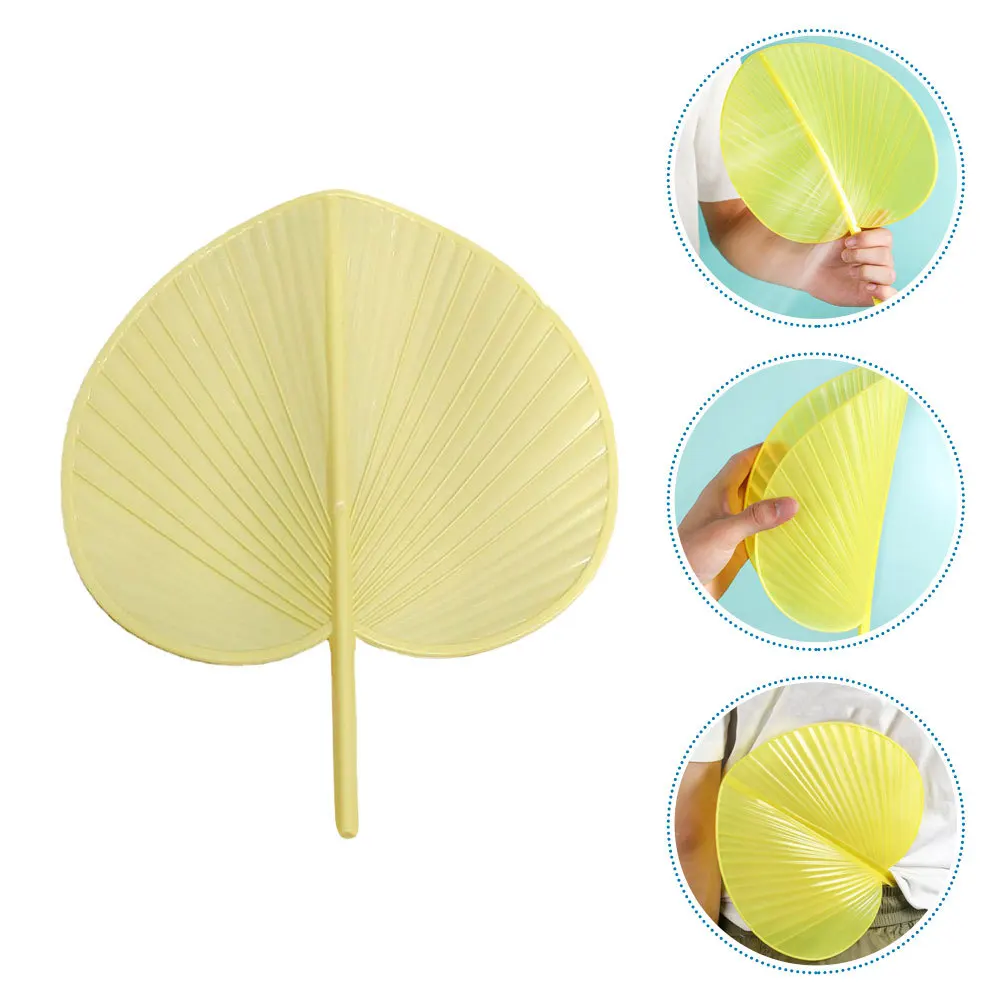 

6Pcs Lightweight Plastic Hand Fans Summer Handheld Fan Set Oriental Design for Outdoor Beach Wedding Event Use