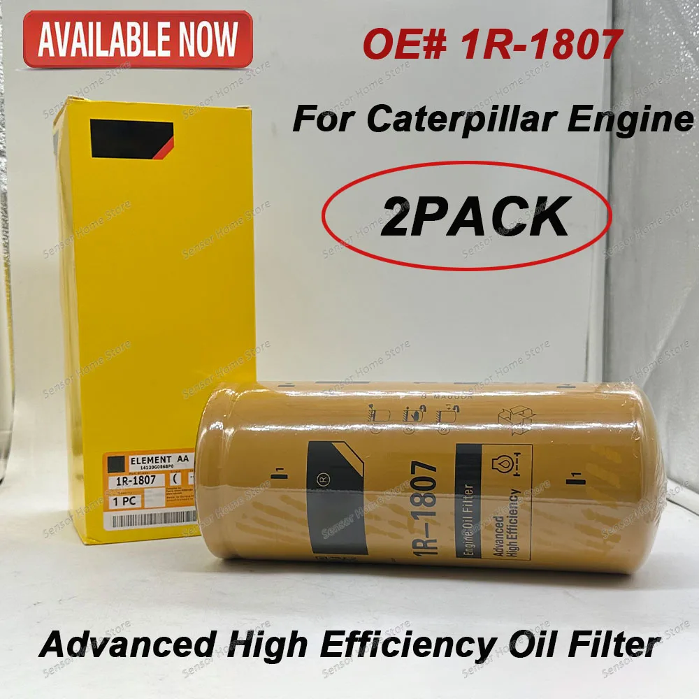 

2Pack 1R-1807 1R1807 High Efficiency Oil Filter For C-aterpillar C-AT Engine 235B 312D 320B 320D 322B 324D 325D 328D 329D 330D