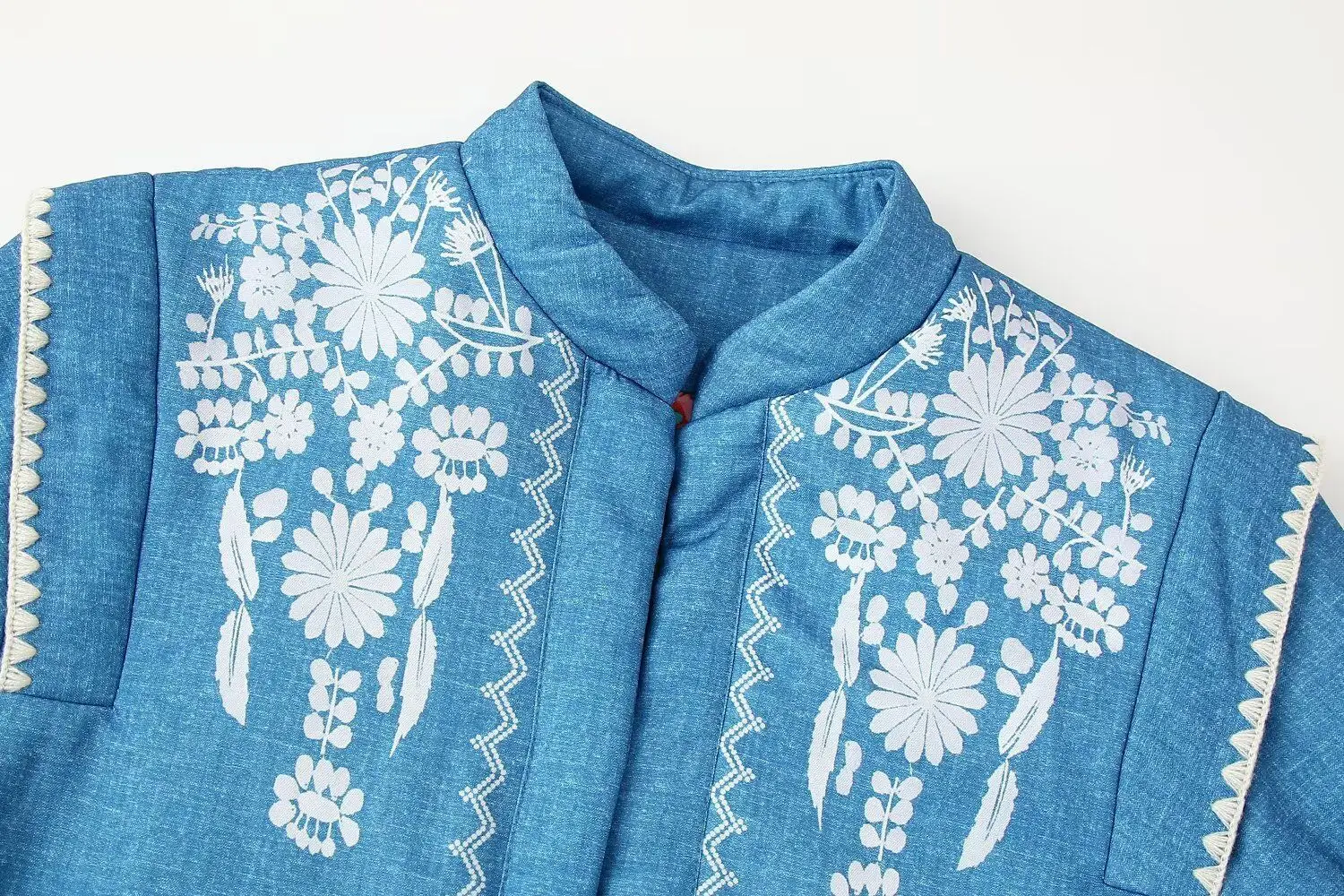 European and American 2025 Autumn and Winter hot style reversible single-breasted printed warm cotton jacket