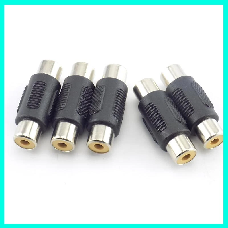 2/5/10Pcs RCA Female to Female Coupler for CCTV Camera System - AV Video Audio Cable Connector Adapter Plug E3