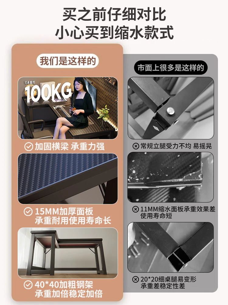 Escritorio doble para computadora, mesa de deportes electrónicos de escritorio, hogar, oficina, banco de trabajo