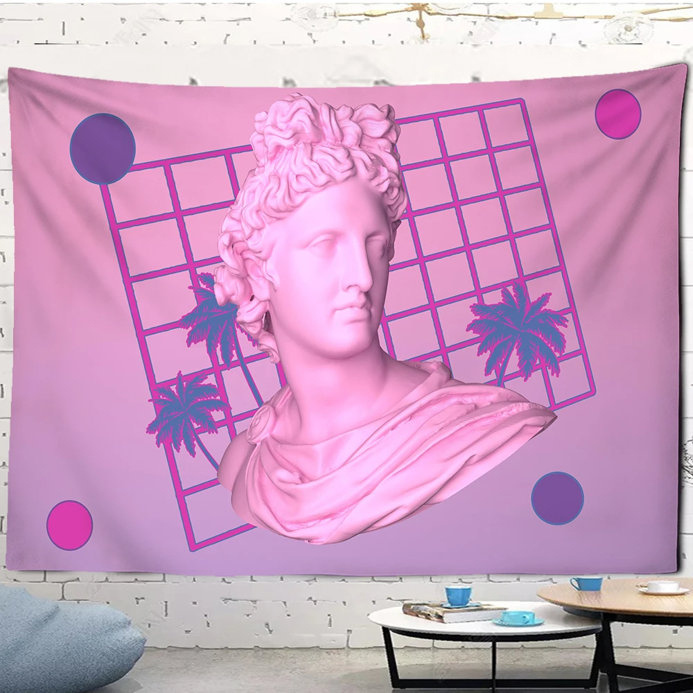 

Psychedelic Statue of David Tapestry Wall Hanging Cover Beach Towel Throw Blanket Picnic Yoga Mat Bedroom Hippie Home Decor