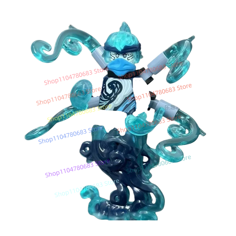 MOC Nuevas Figuras de Bloques de Construcción, Mini Muñecas de Lucha, Juguetes Acuáticos Azules, Regalos Festivos, Colección de Hobbies, Adornos