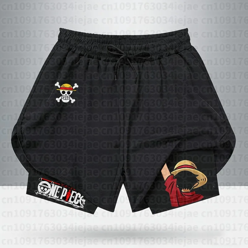 Luffy Gear 5 Print Men's 2-in-1 Running Shorts