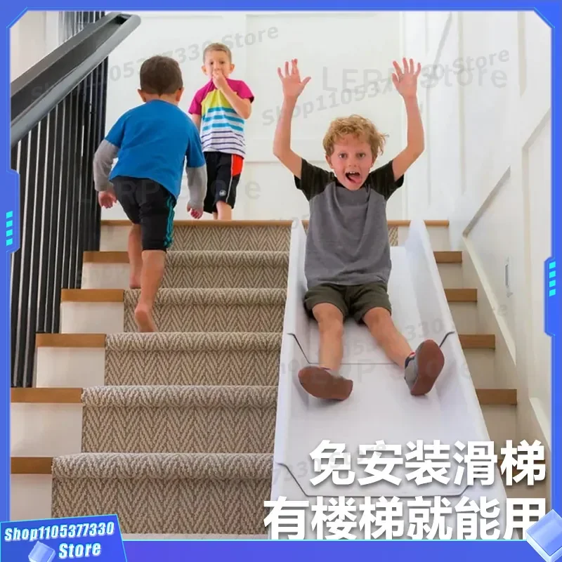 Thickened Non Slip Baby Stair Slide for Indoor Household Corridor Children Installation Free Safe Material Play Equipment