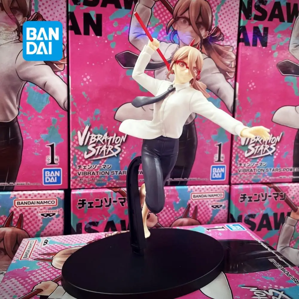 

В наличии: Оригинальная коллекционная фигурка Bandai Banpresto по аниме Chainsaw Man, серия Vibration Stars Power, 15 см, модель-игрушка, подарок