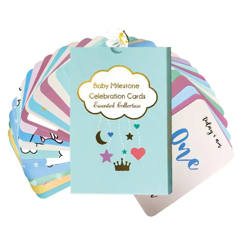 

Kids Milestone Cards Colorful Months Signs 50x Funny Nursery Decoration Adorable Photography Prop For Boys Girls