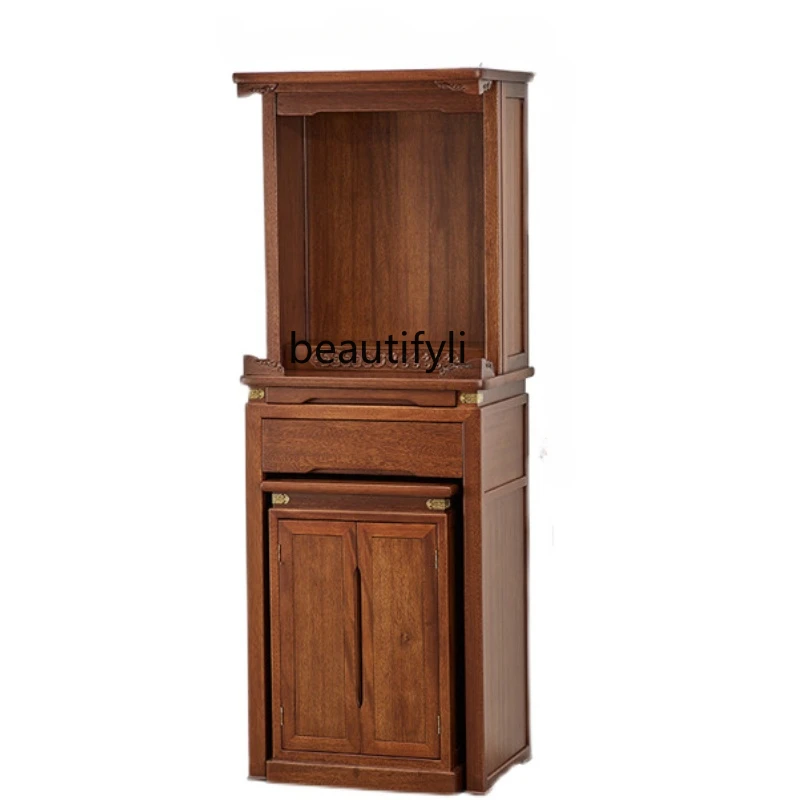 

Minimalist Chinese Style Solid Wood God of Wealth Altar Buddha Table Home Modern Altar cabinet furniture