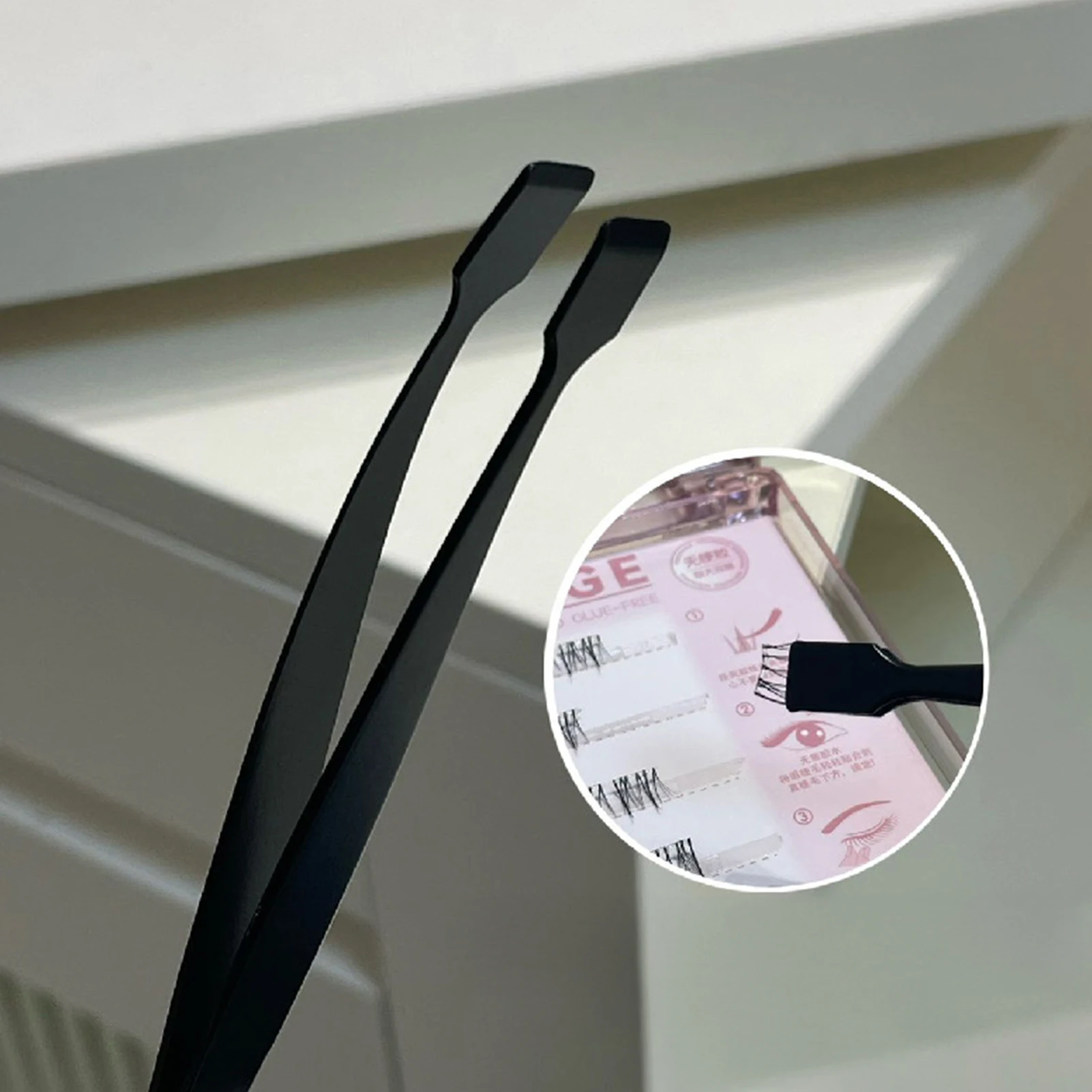 DIY falsche Wimpern Pinzette Aufkleber Edelstahl Wimpernwerkzeuge professionelle Wimpernverlängerungen gebogene Pinzette Make-up-Zubehör