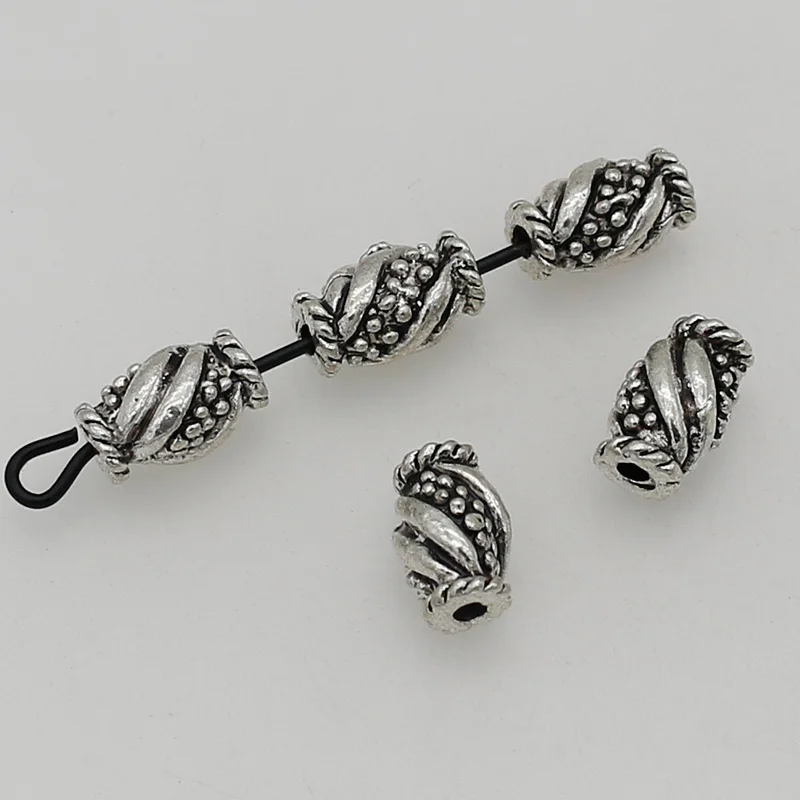 30pcs/Lot Pretty Vase Design Antique Silver Color Charm Loose Beads 10mm Decoration Jewelry Spacer Beads DIY Alloy Accessories