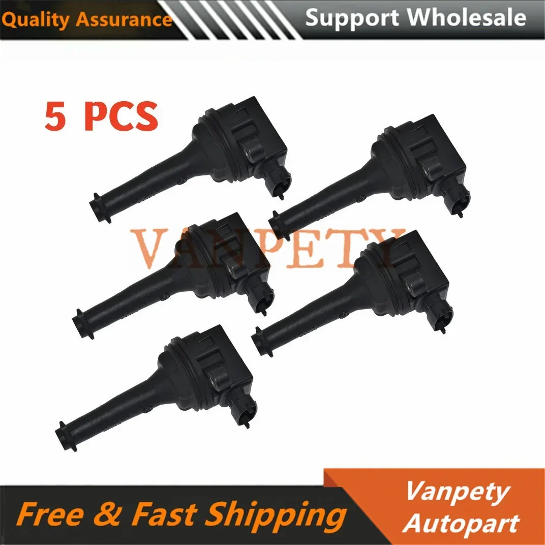 5X 30713416 Ignition Coil 0221604001 56029129AA 56029129AB For Volvo C70 S60 S70 S80 V70 XC70 XC90 2.0 2.3 2.4 2.5 T5 1996-2012