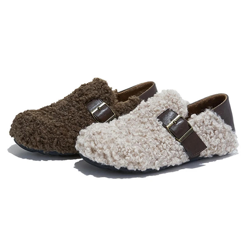 

AIYUQI 2025 New Women's Flat Shoes Slip-on Ballet Style Mary Jane Shoes Women Plus Size Winter Fleece Lined female Shoes