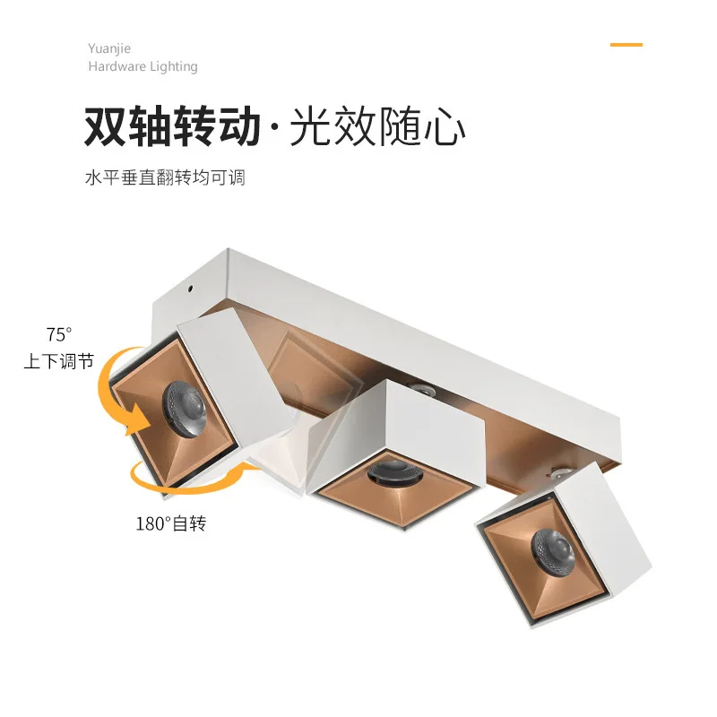 LED surface mounted spotlight bar folding cob corridor surface mounted downlight track light ceiling chandelier wholesale