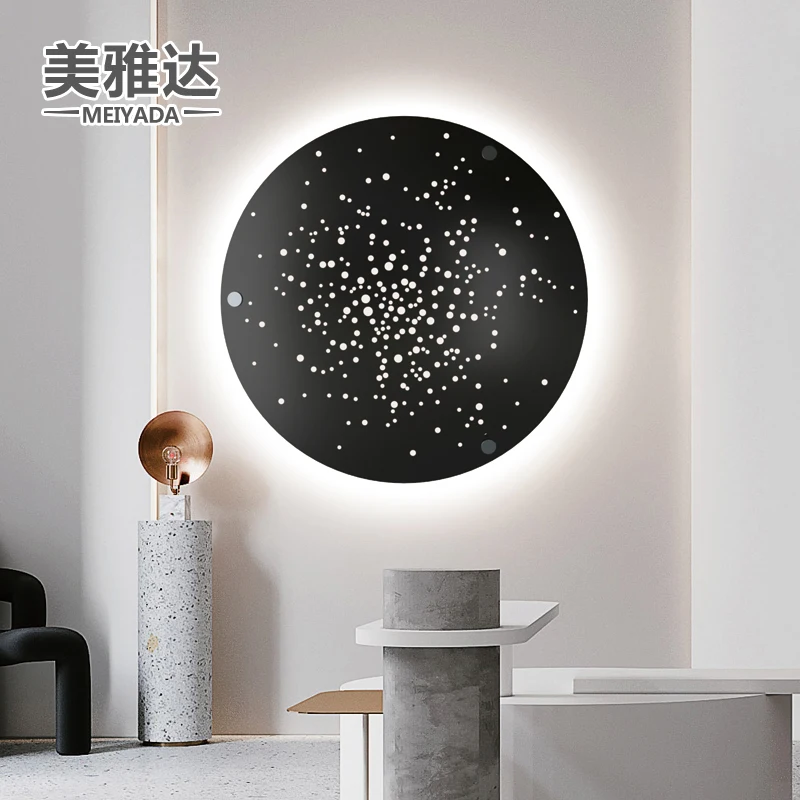 

Modern light luxury room decorative lamp sofa porch background simple bedroom bedside Nordic wall decoration