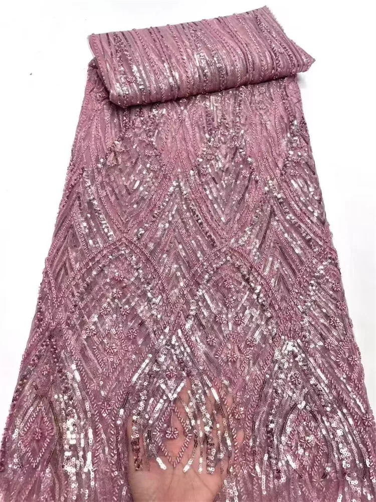 Luxus Afrikanische Orange Pailletten Spitze Stoff Hohe Qualität Französisch Tüll Spitze Stoff Für Nigerianischen Stickerei Spitze Stoffe Nähen