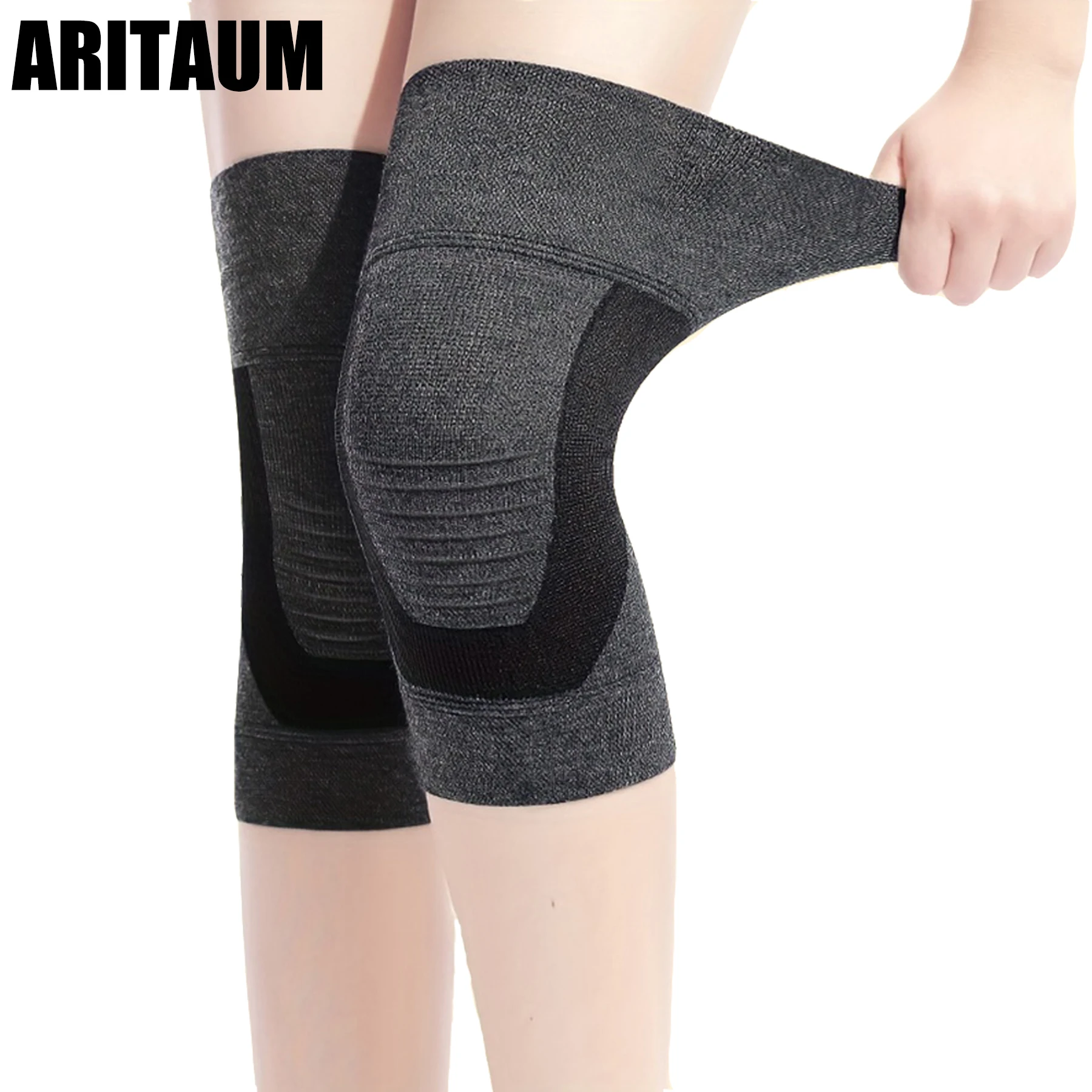 

1 пара теплых наколенников для пожилых мужчин и женщин, согревает колено, подходит для прогулок и пеших прогулок, всесезонные