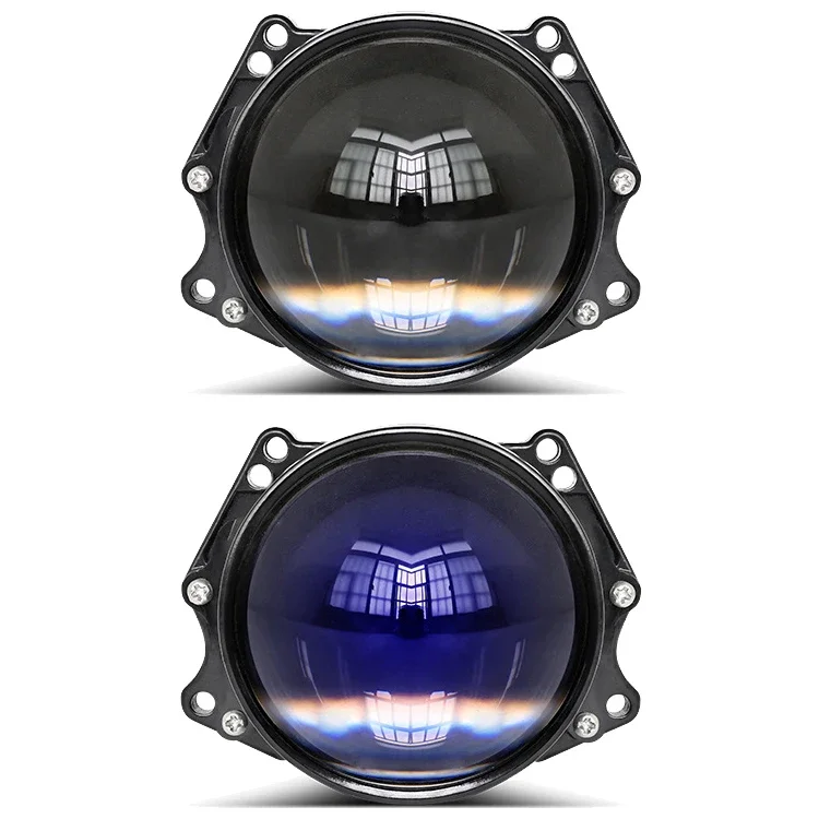 

2025 2.5 Inch Super Bright 60W Car LED Headlights High Low Beam Bi LED Projector Lens Fast Shipping New Condition