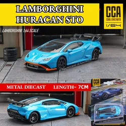 Scale 1/64 Metal Mini Car Model, LAMBORGHINI AVENTADOR STO ROADSTER Blue Replica Miniature Art Diecast Toy for Kid Boy Friend