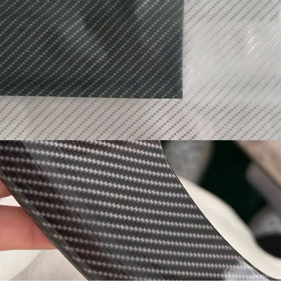 

Silver Transparent Carbon Fiber Hydro Dip Film for Black Base - DIY 3D see-through Water Transfer Vinyl Car Interior Wrap 111