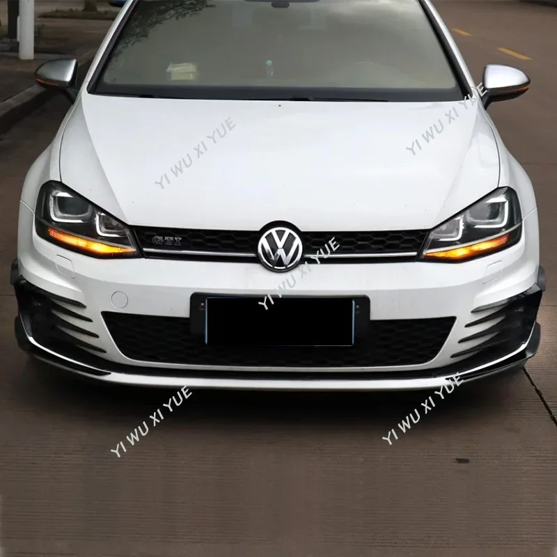 Czarny przedni zderzak Splitter do VW GOLF 7 MK7 GTi 2013-2016 Osłona świateł przeciwmgielnych Air Vent Trim Flap Canards Body Kit Akcesoria samochodowe — zdjęcie 3