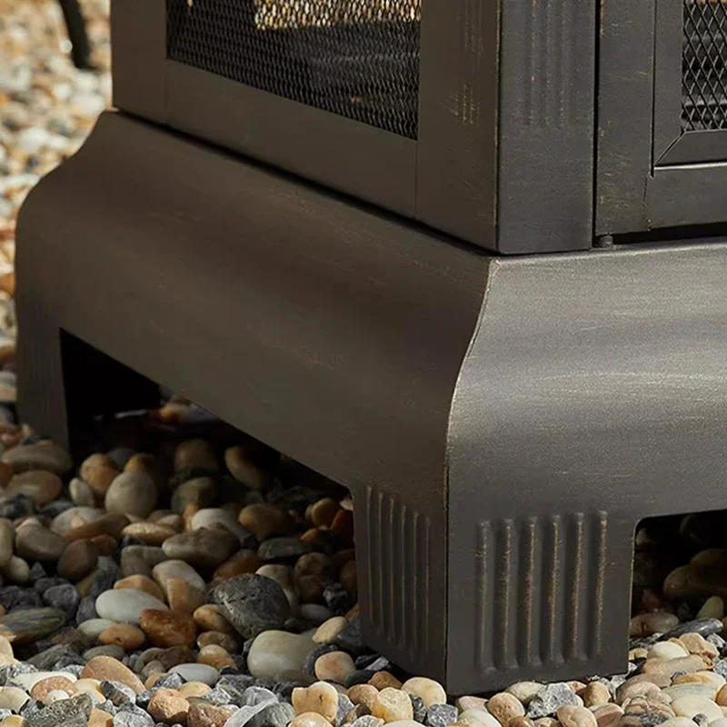 Fogão de fogo para pátio externo, fogão de aquecimento doméstico, lareira interna com fogão a carvão, conjunto de fogo de inverno para casa de família