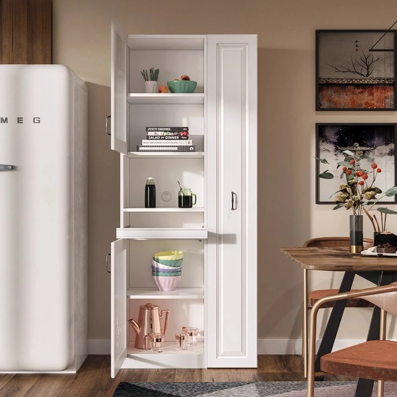 Modern simple sliding door dining side cabinet Changhong glass wall side cabinet kitchen microwave oven locker to the top G-240