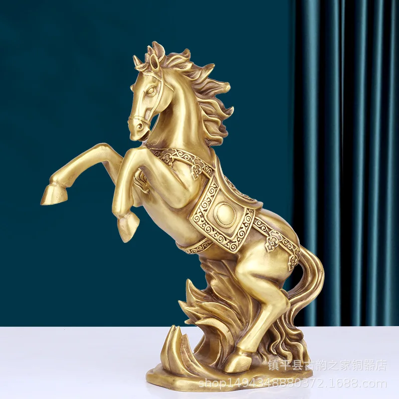 Wealth-Attracting Ornament Success Bronze Craft Zodiac Horse Office Living Room Wine Cabinet Home Opening Gif