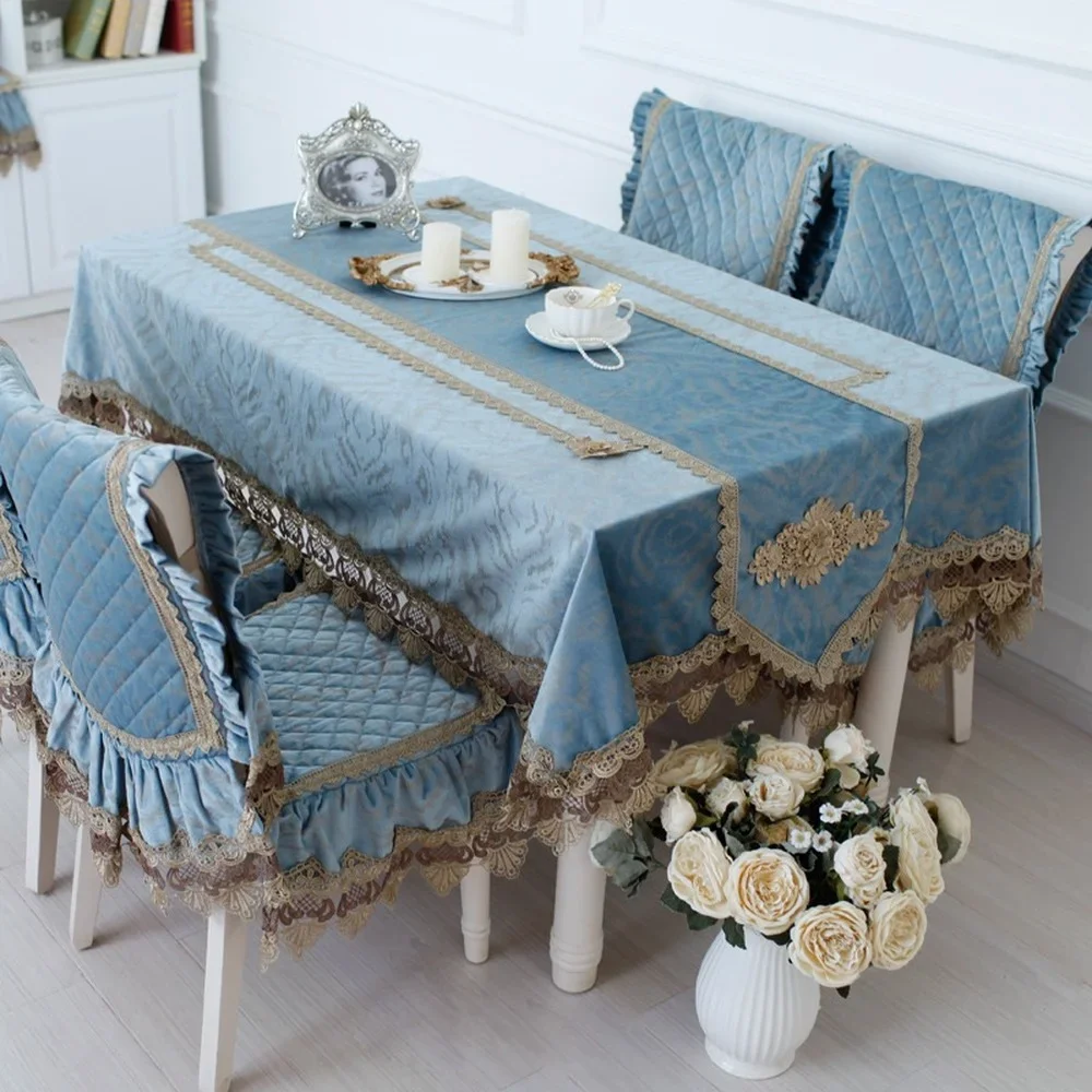 

Luxury Cashmere Table Tablecloth Lace Table Cloth Table flag Tassels Wedding Party Table Cover Advanced European Brussels Decor