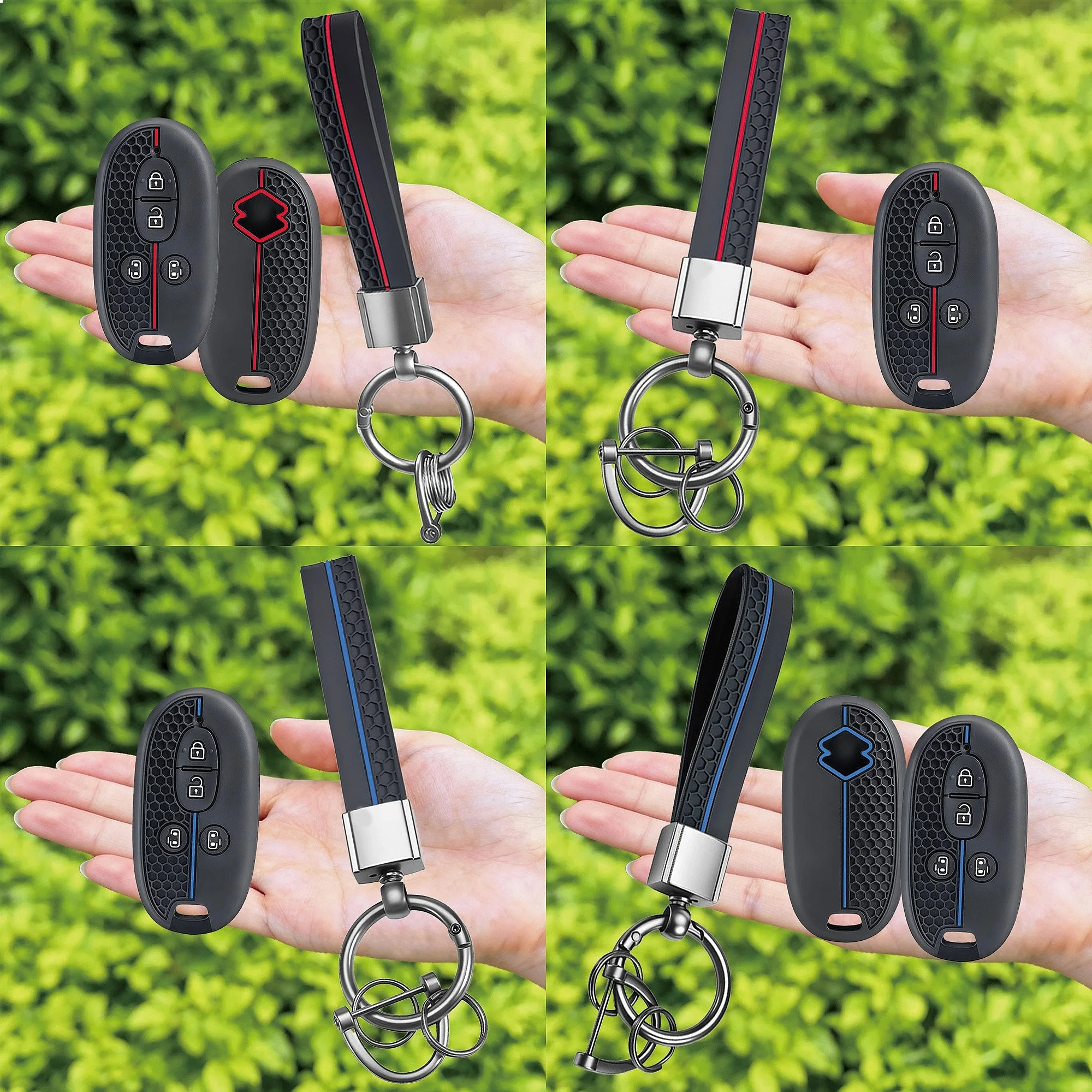 2 Button Car Key Fob Cover For Suzuki Palette Solio MR Wagon Hustler Alto Lapin Every Spacia