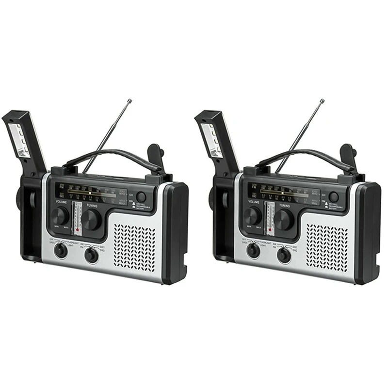 

Promotion! 2X Multifunctional Solar Radio Portable FM / AM Radio Built-In Speaker Support LED Emergency Flashlight Table Lamp