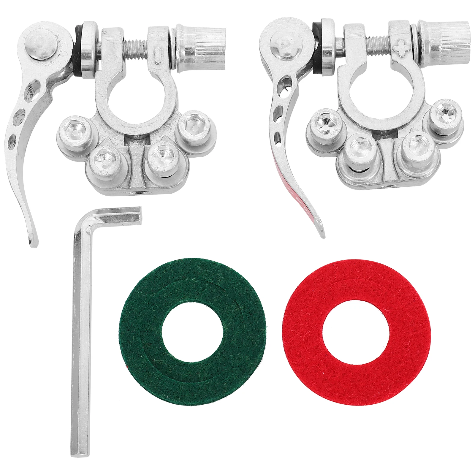 1 conjunto de conectores kit liga zinco carro post braçadeira chave para desconexão rápida conexão segura pós adaptador carro